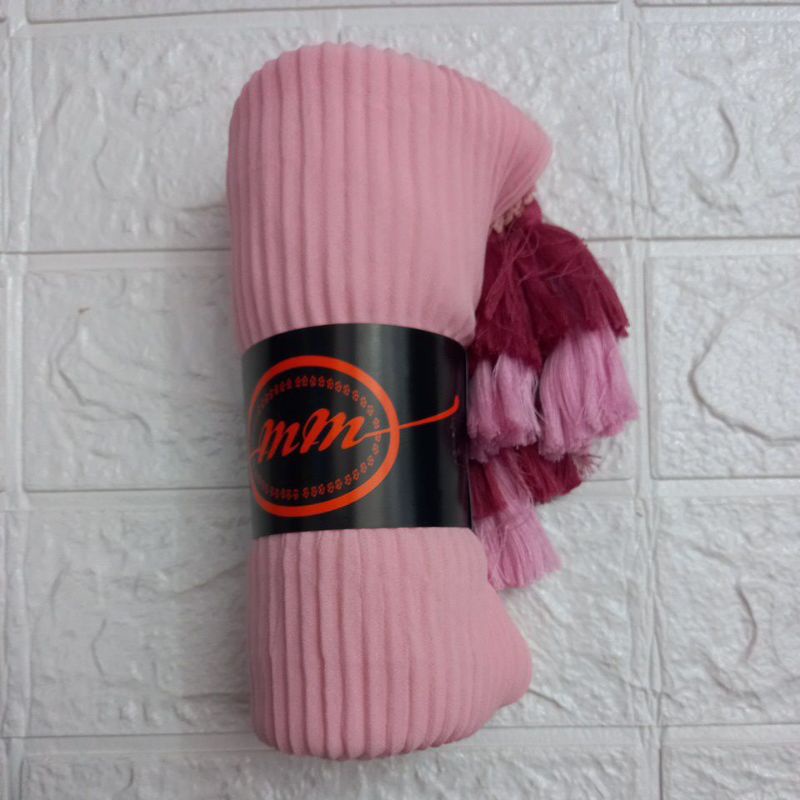 jilbab segi empat plisket jambol-Polos peach premium