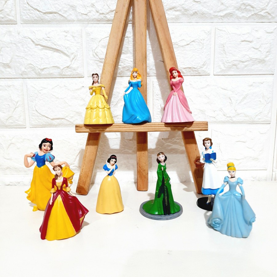 Disney Princess set 9 Action Figure Anak Kado Murah Cake Topper Anak