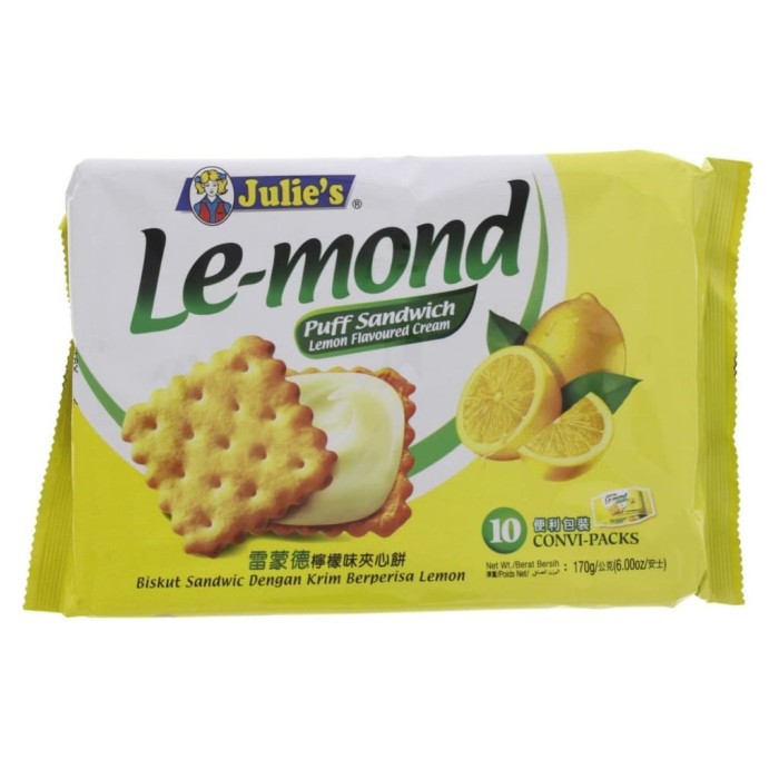 

Julie's Biskuit LEMOND LEMON CREAM 170gr Sandwich Julies Julie Le Mond