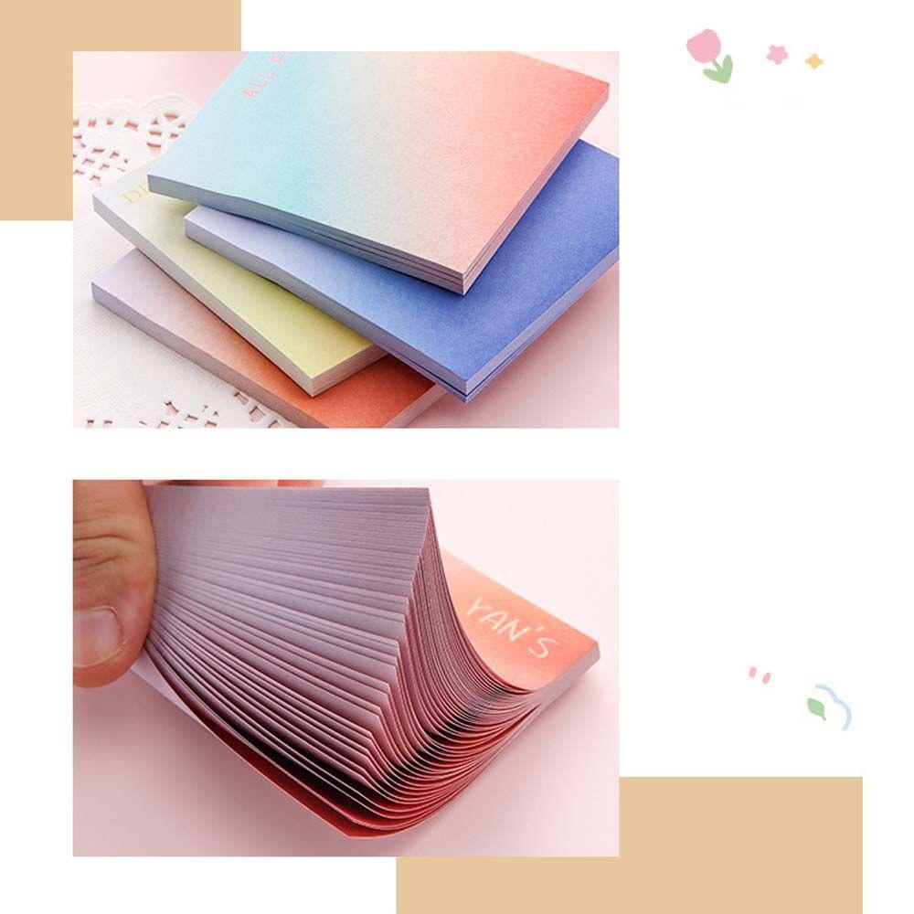 Agustina Gradient Notepad Kawaii 50lembar To Do List Paper Hand Nota Akun Bookmark Marker Alat Tulis Memo Pad