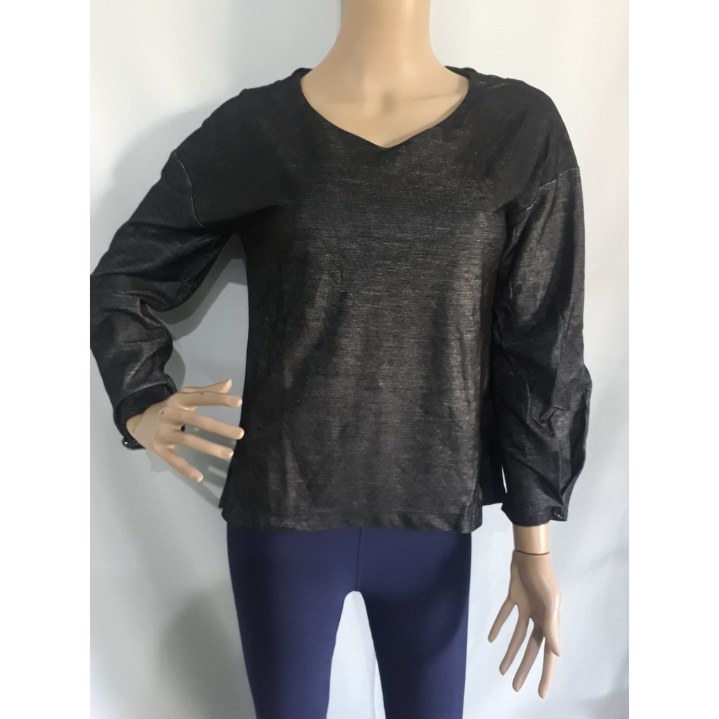 KAOS WANITA LENGAN PANJANG DENIM