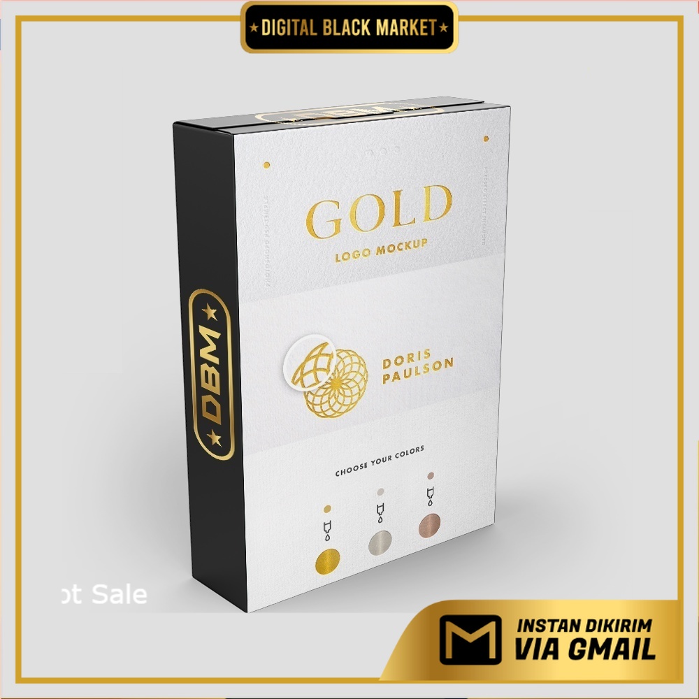 Gold Foil Logo Mockup - Adobe Photoshop