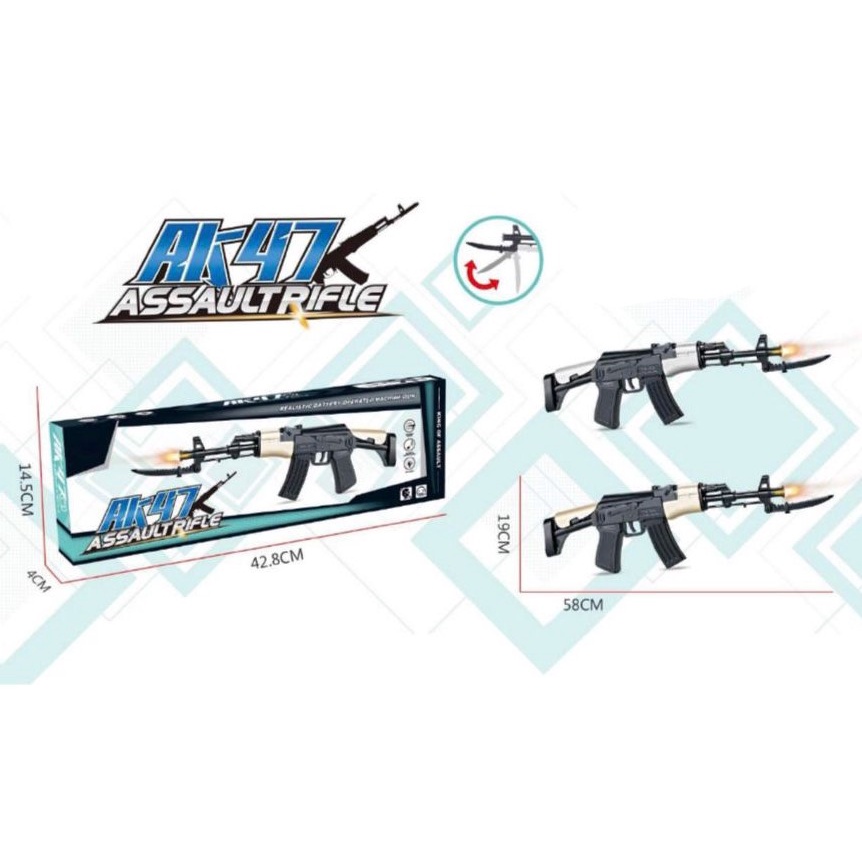 Mainan Anak PISTOL AK-47 ASSAULTRIFLE Tembakan Series Pubg Machine Gun