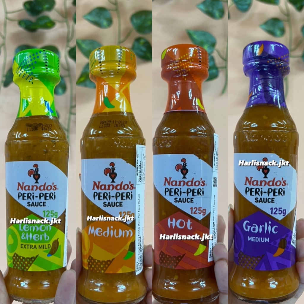 

NANDO’S PERI PERI SAUCE GARLIC MEDIUM / HOT / MEDIUM / LEMON&HERB EXTRA MILD - NANDOS