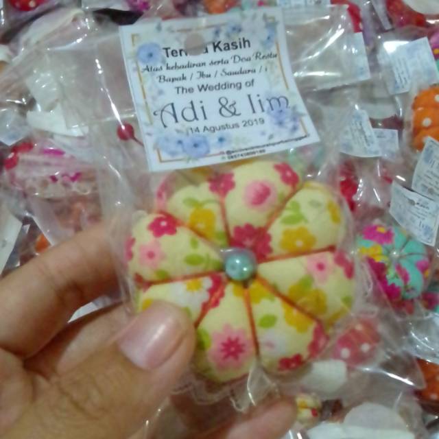 Pincushion / bantalan jarum pentul pumpkin gelang