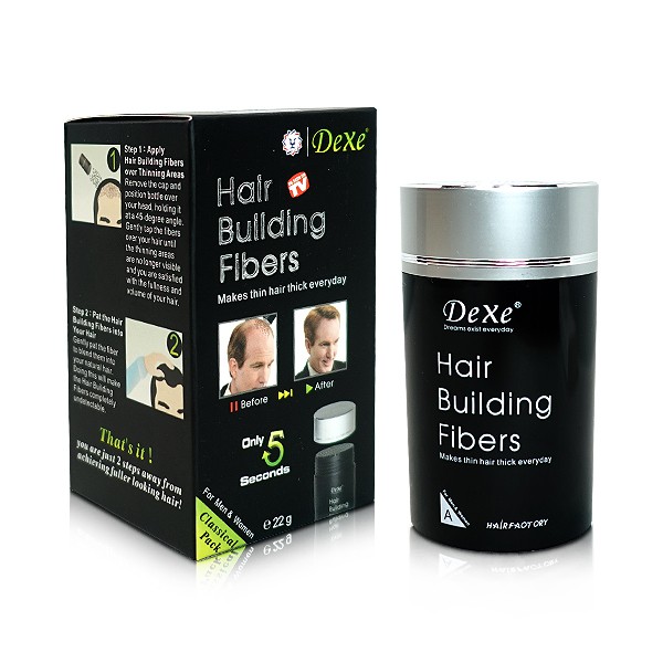 DEXE Hair Building Fibers - DARK BROWN (22g)