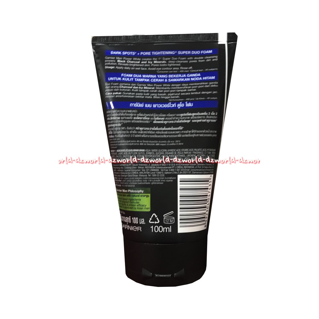 Garnier Men Turbo Bright 100ml Power White Sabun Cuci Muka Pria  Cowok Laki