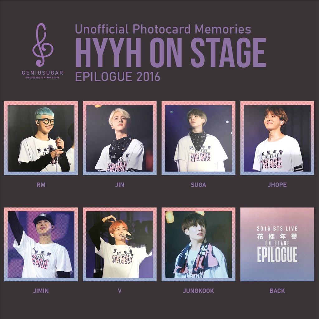 [REPLIKA BTS] PHOTOCARD HYYH ON STAGE EPILOGUE 2016 square