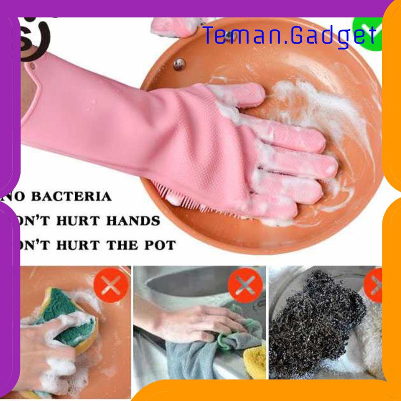 TG-DE454 FUNBAKY SARUNG TANGAN SIKAT MENCUCI MAGIC SILICONE GLOVES - E034