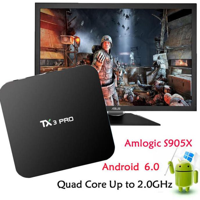 Promo Android Tv Box Tx3 Pro Android 6.0 Marshmallow Amlogic S905X 4K Terlaris