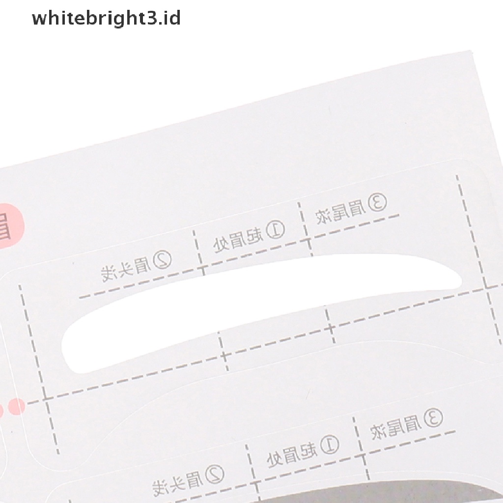 (whitebright3.id) 24 Pasang / Set Stiker Cetakan / Stensil Alis Adjustable Untuk Makeup / Kosmetik Wanita