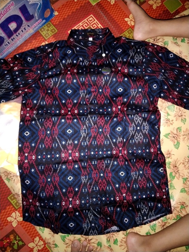 Maciku Store Kemeja Batik Pria Lengan Pendek Songket / Baju Batik Cowok