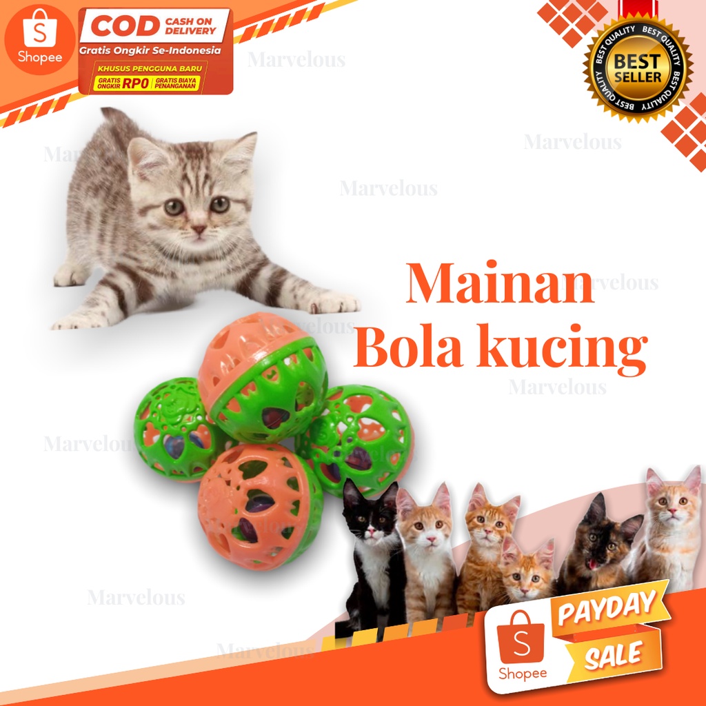 Bola kucing tanggung - Mainan Bola Kucing Ukuran Sedang