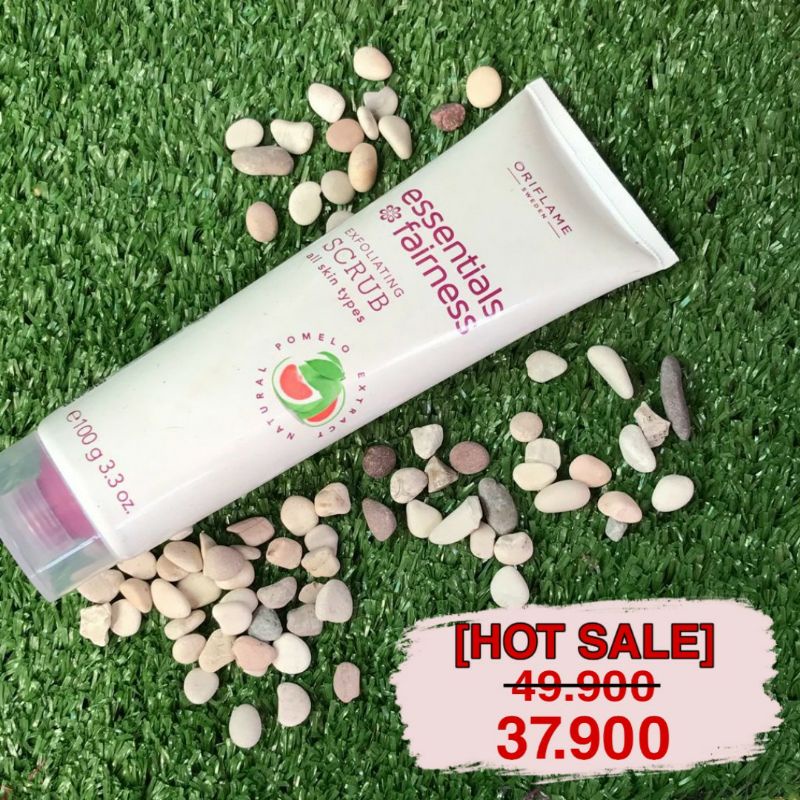 [PAKET HEMAT] PERAWATAN TUBUH & WAJAH Essentials Exfoliating Scrub + Milk Honey Scrub Oriflame