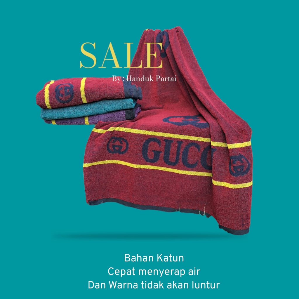 HANDUK GUCI JUMBO POLOS / Handuk MANDI Gucci Salur Jumbo 70x140 - Handuk Mandi Dewasa - Handuk Tebal