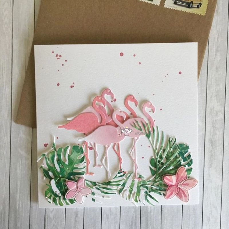 

Flamingo paper confetti acc scrapbook,topper,banner