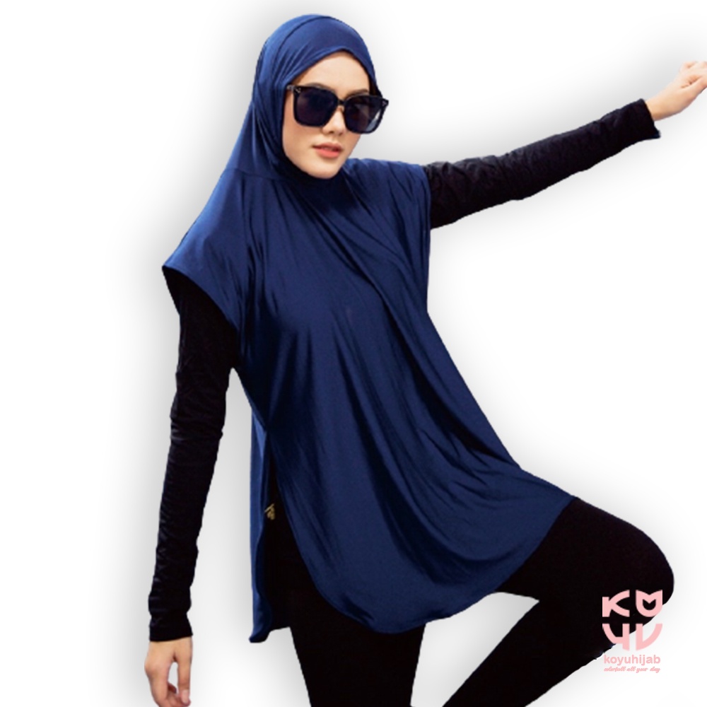 Koyu Hijab Rompi Instan Sporty Full Farla Hot Item