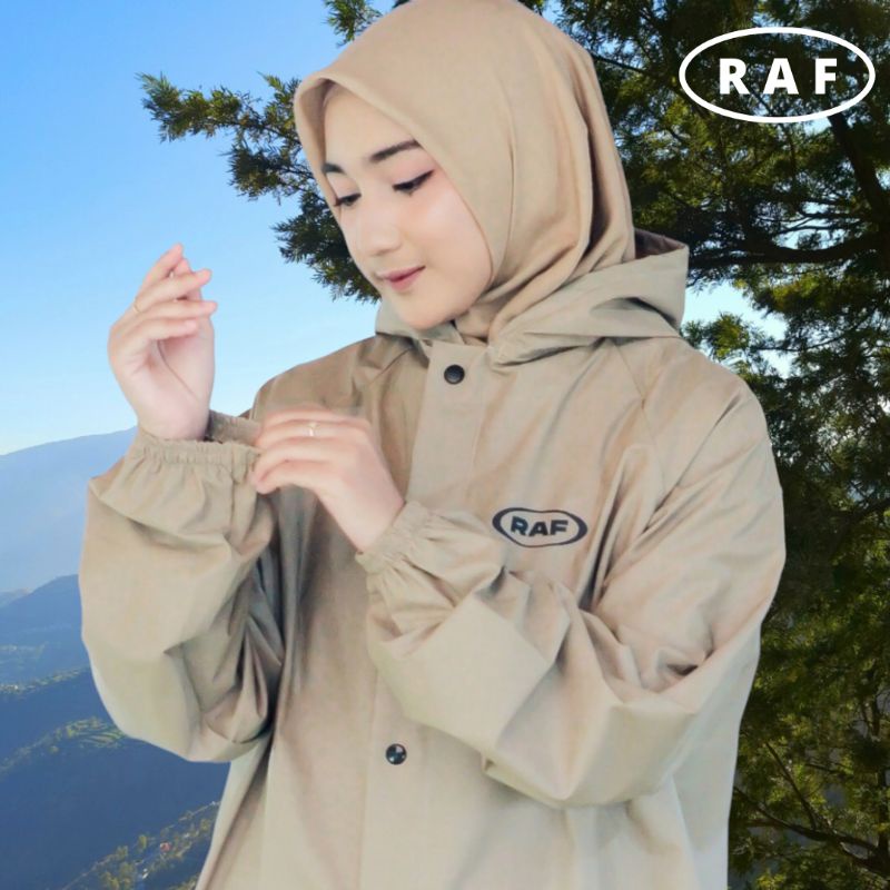 JAS HUJAN RAF,RAINCOAT,JAS HUJAN TERBAIK•PRIA WANITA DEWASA warna hijau army