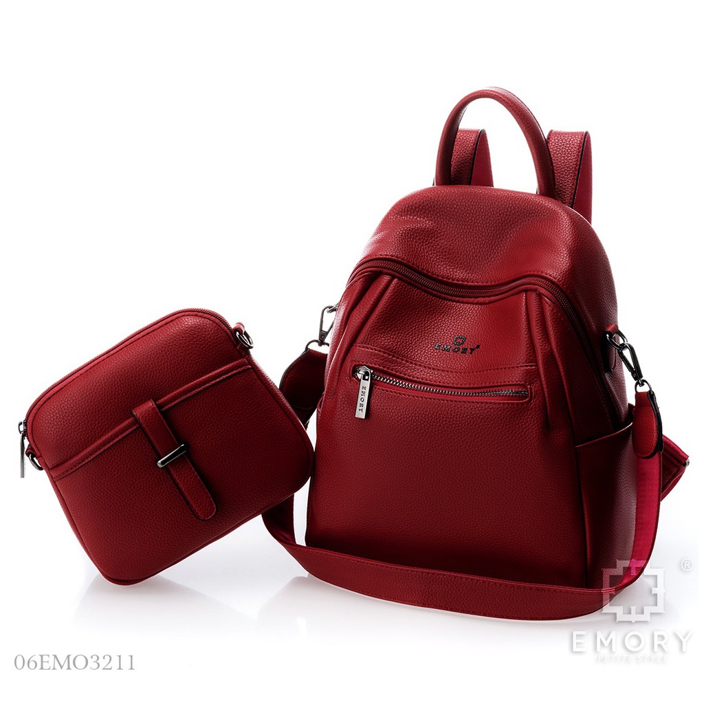 IMPORT ORIGINAL EMORY Maisona 06EMO-3211BL tas ransel set backpack bag wanita cewek batam hitam
