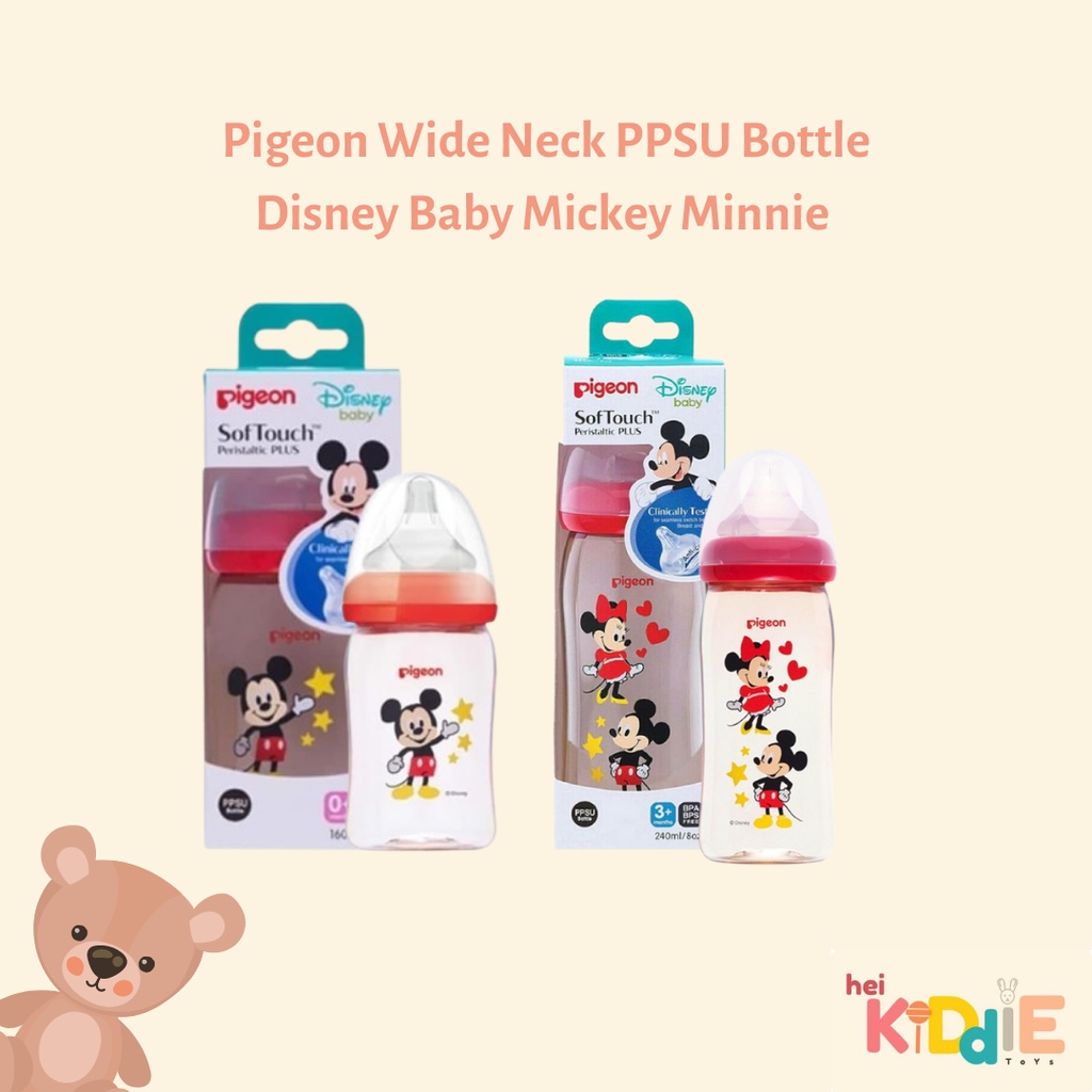 Pigeon PPSU Wide Neck Mickey Winnie The Pooh 160 ml 240 ml