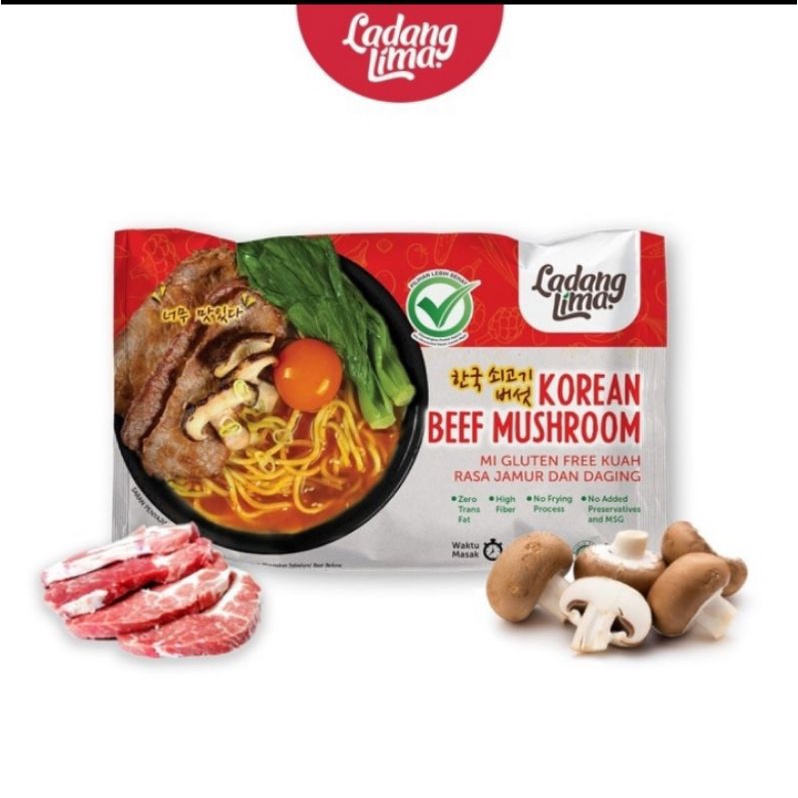 

Ladang Lima , Mie Korea Gluten Free instan 94 gram