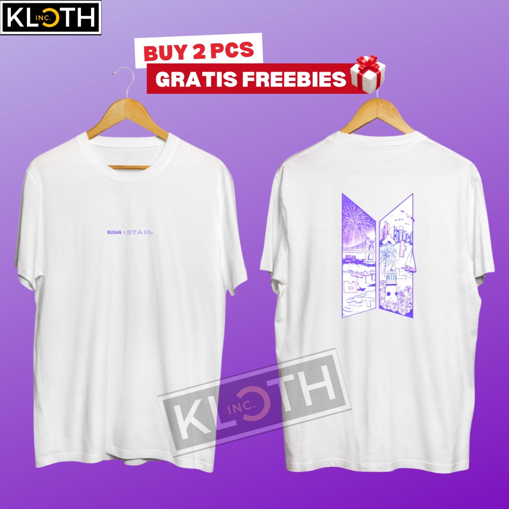 [BTS] Kaos BTS Logo Busan Yet to Come Cotton 24s Premium Bisa Upgrade Lengan Panjang