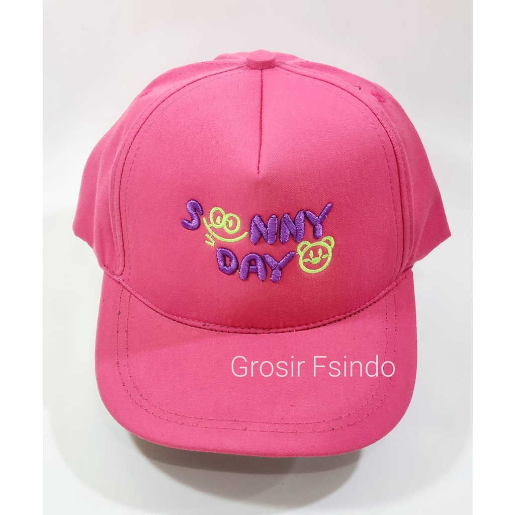 Topi anak bordir/topi anak sunny day bordir