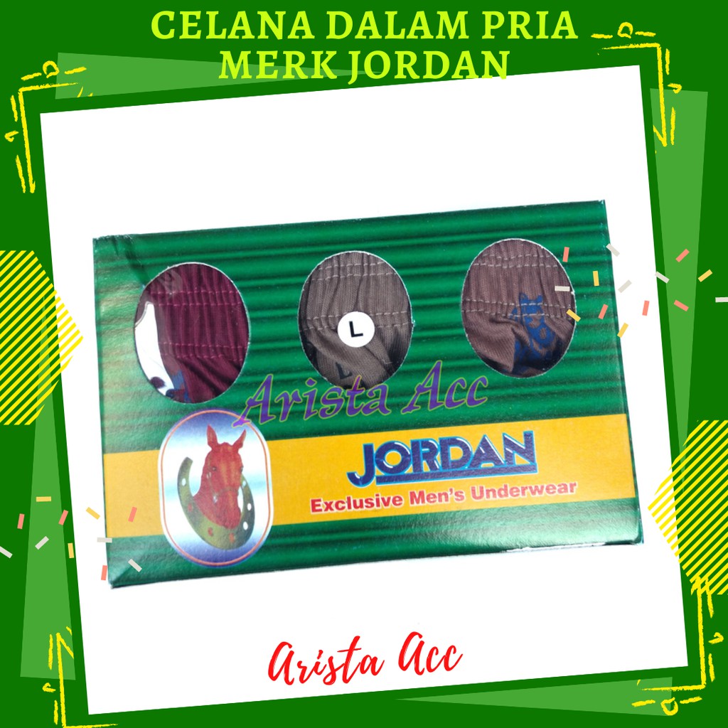 Celana Dalam Pria isi 3 JORDAN M, L, XL, CD Segitiga Karet