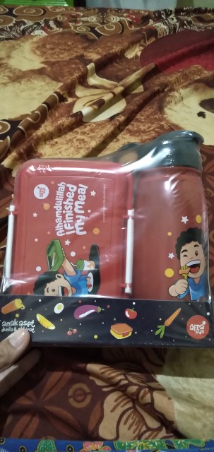 Promo Lunch Set Afrakids Tempat Bekal Dan Botol Minum Anak Sekolah Higyenis Foodgrade