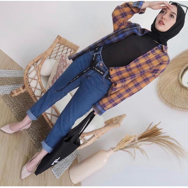 PREMIUM JEANS PLAIN BOYFRIEND // CELANA JEANS WANITA BOYFRIENDS