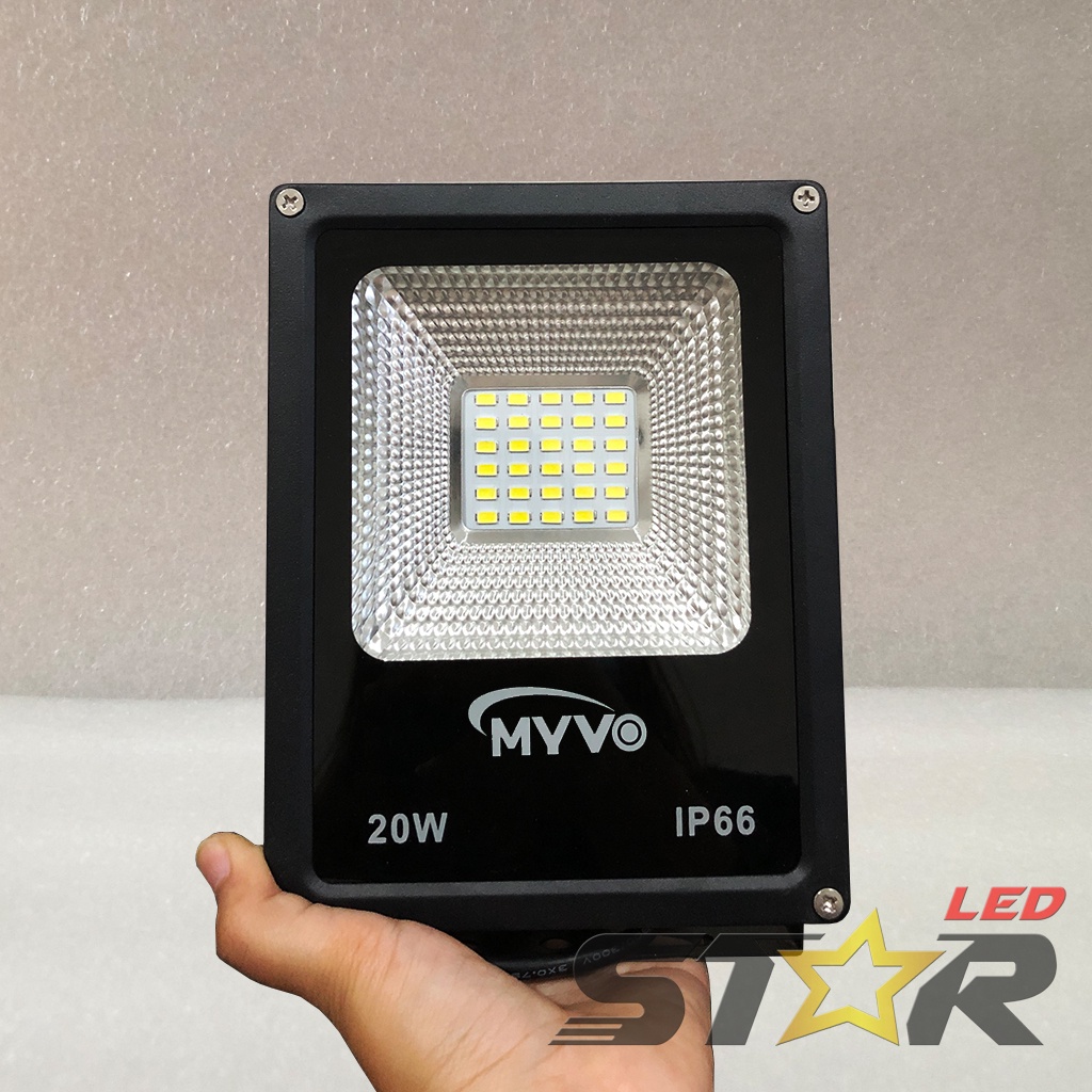 MYVO LED Floodlight 20W Lampu Kap Sorot Indoor Outdoor Flood Light IP66 Weather Proof 20 WATT Super Terang Star