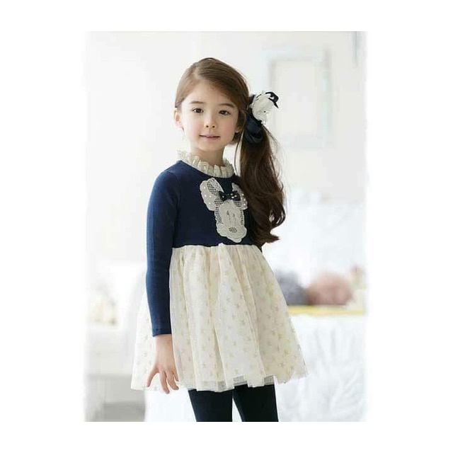 Dress anak - dress minie mouse - dress anak warna navy