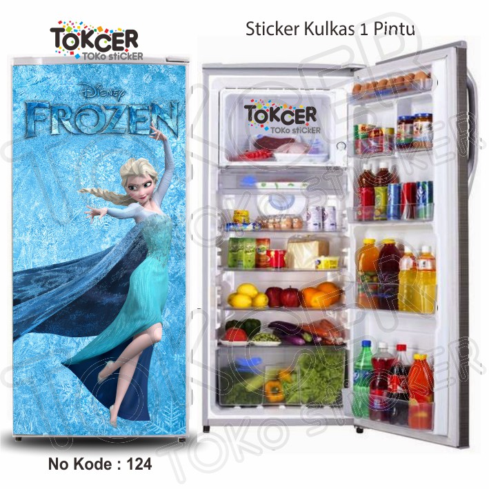 Stiker Kulkas 1 Pintu dan 2 Pintu FROZEN