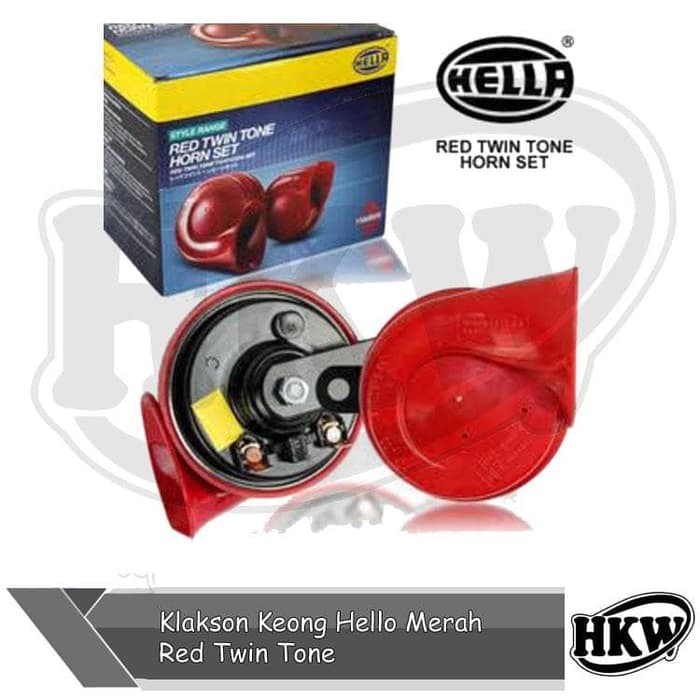 KLAKSON TWIN TONE HELLA MERAH MOBIL IGNIS