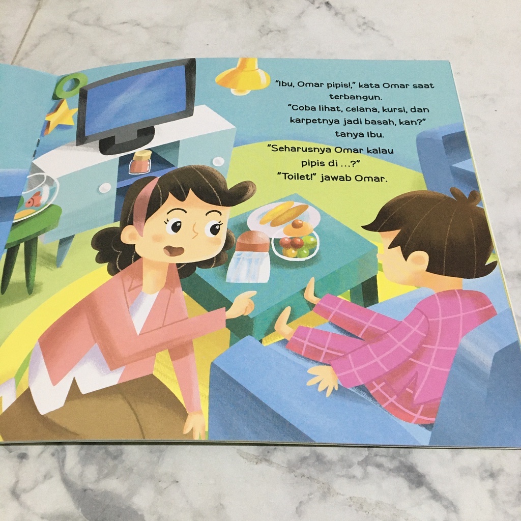 buku cerita anak seri cerita balita omar tidak pipis di celana lagi potty train training tiga ananda / storybook / bedtime story aktivitas anak activity book aku anak disiplin dan mandiri-5