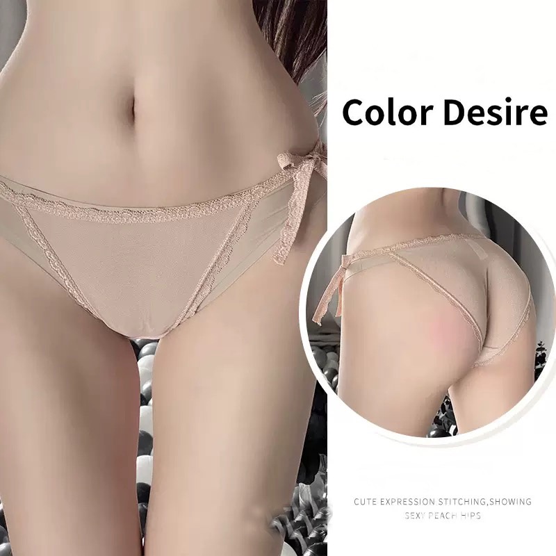 (COD) Celana Dalam Renda Bernapas Tali ultra-tipis Celana Low Waist Cd 3C075