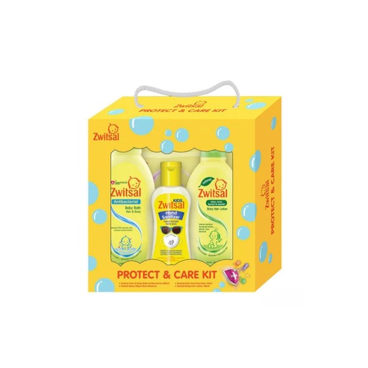 ZWITSAL NATURAL MURAH GIFT SET BASIC PACK / PERLENGKAPAN MANDI BAYI  / GIFT BOX ZWITSAL PROTECT &amp; CARE KIT