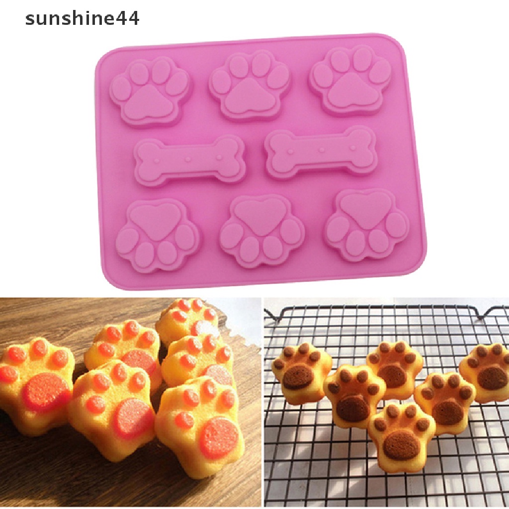 Sunshine Cetakan Kue Bentuk Tulang Anjing Bahan Silikon Food Grade