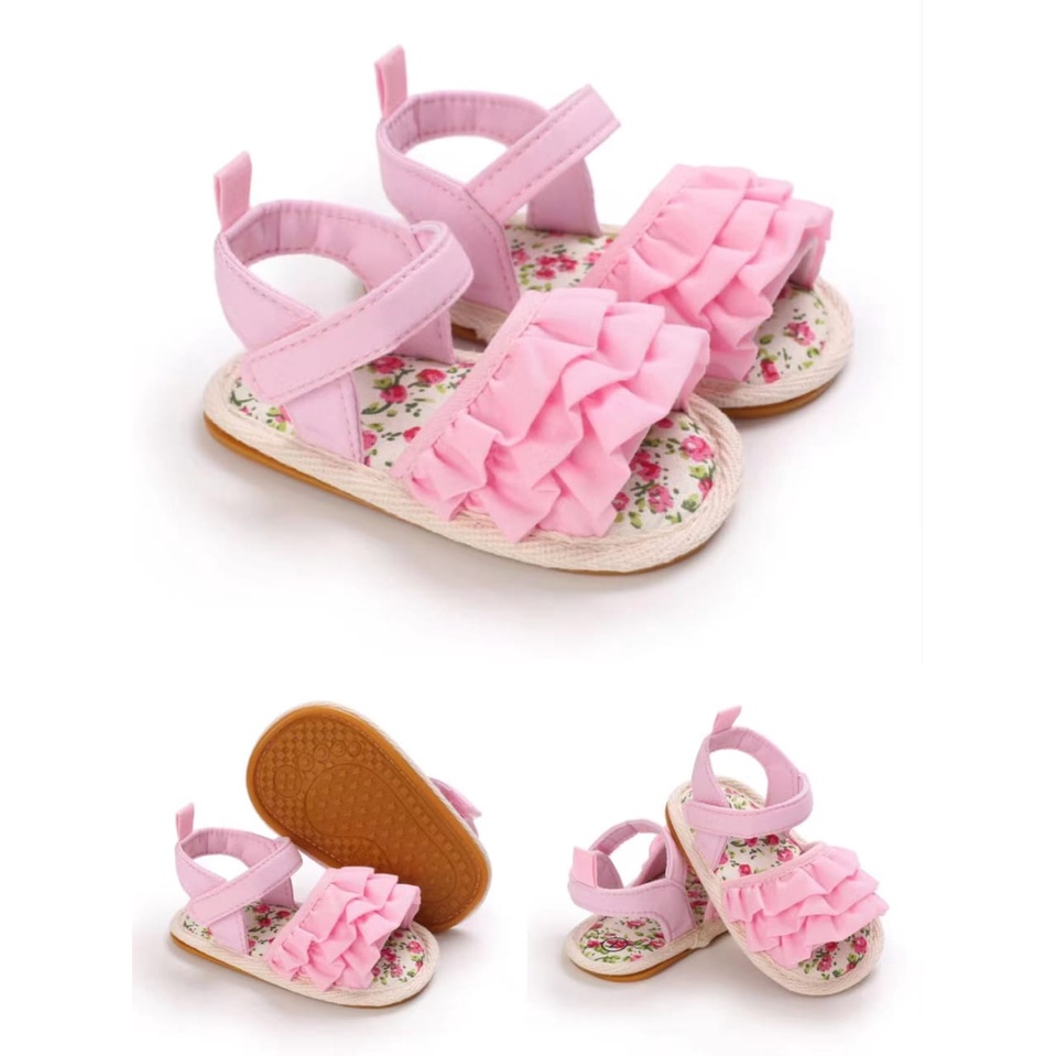 HappyOliver D46 RAELYN RUFFLE Sepatu prewalker bayi dan anak perempuan newborn 3-18 bulan