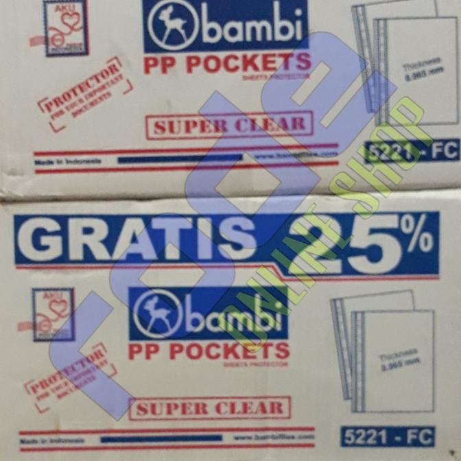 

((READY COD)) Sheet Protector 5221 F4 Folio Bambi PROMOKode 1190