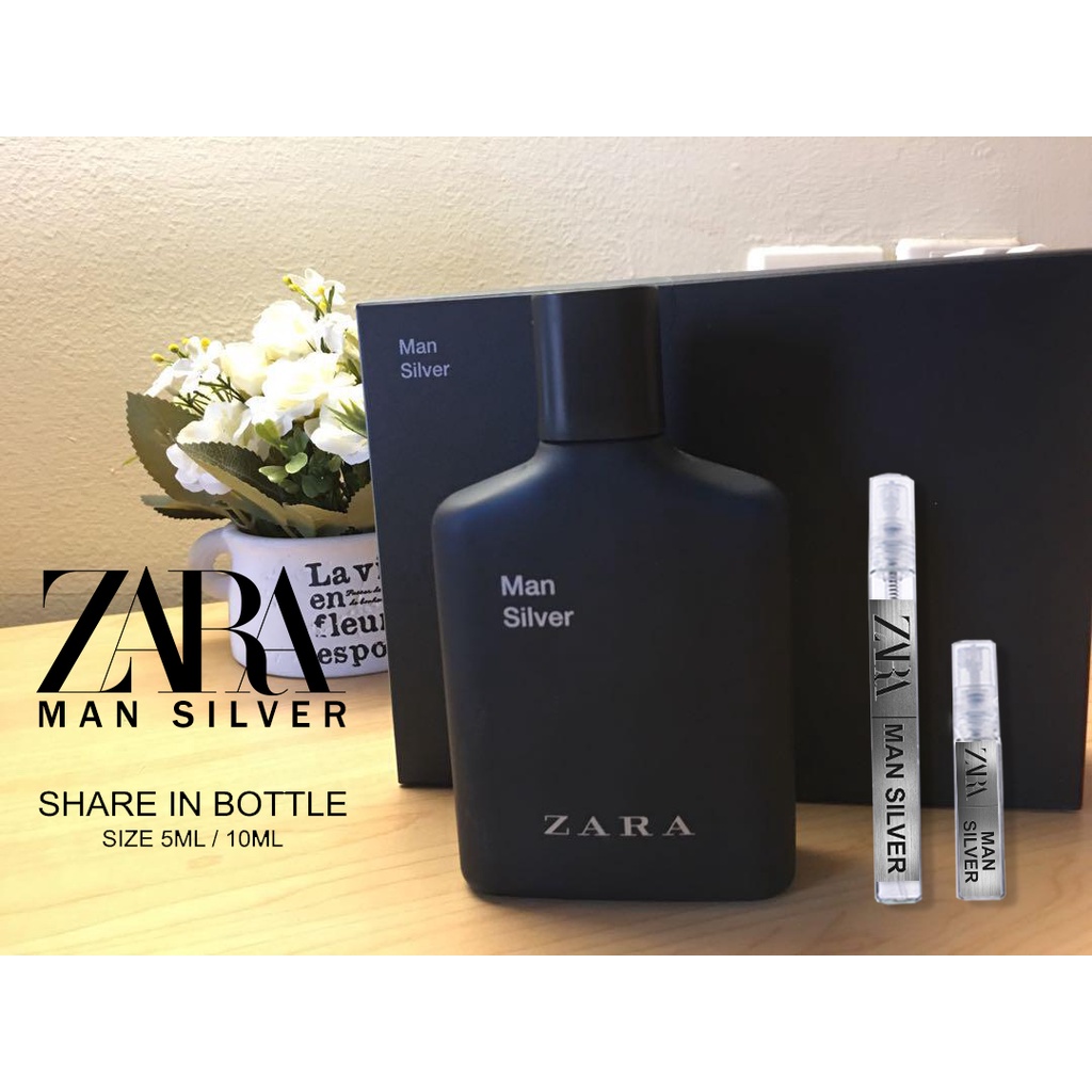 Jual PARFUM ZARA MAN SILVER DECANT / SHARE IN JAR ZARA 5ml & 10ml