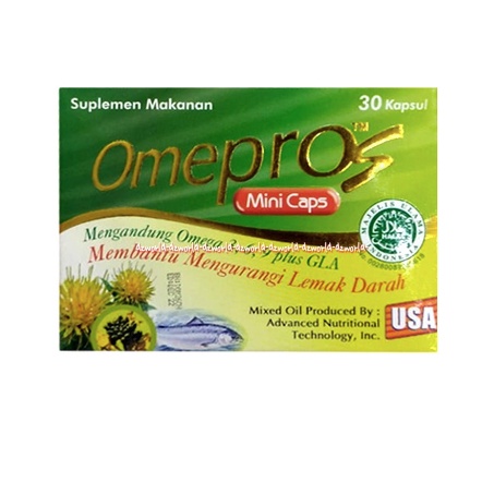 Omepros Suplemen Makanan Omega 3 6 9 Isi 30 Kapsul Efektif turunkan Kolesterol Jahat Ome Pros