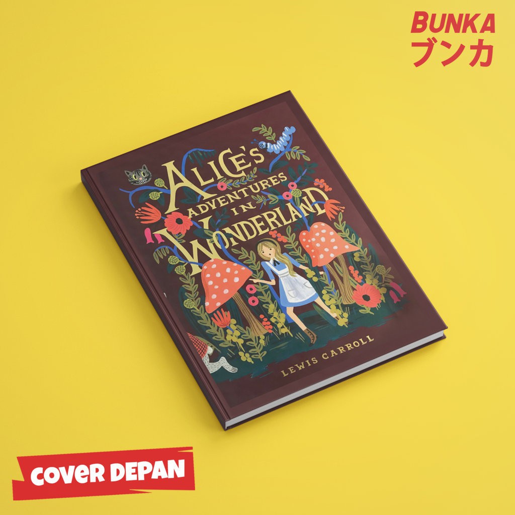 

Notebook Hardcover Alice in Wonderland Brown Ukuran A5 Buku Tulis Catatan Agenda Jurnal Planner Note Book Gift Couple