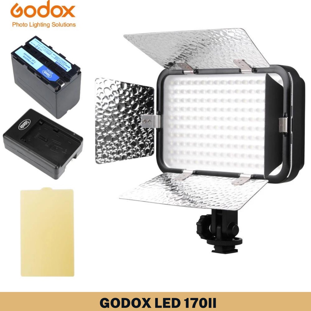 Godox Lighting Kamera LED 170II Lampu Video Lighting Kamera Studio Foto Godox LED 170II