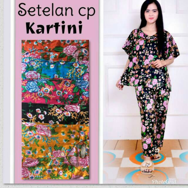 daster setelan cp kartini grosir baju tidur lengan panjang