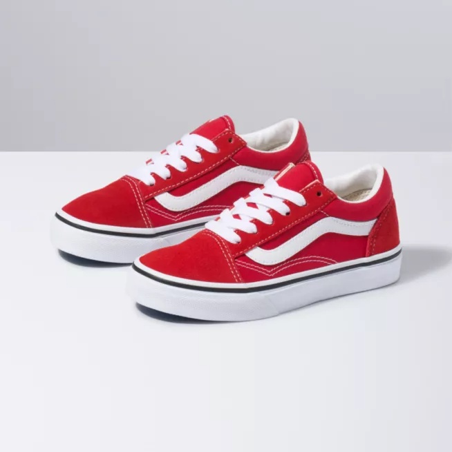 NEW Sepatu Anak Vans Oldskool Sepatu Sneakers Pria Wanita Murah Red