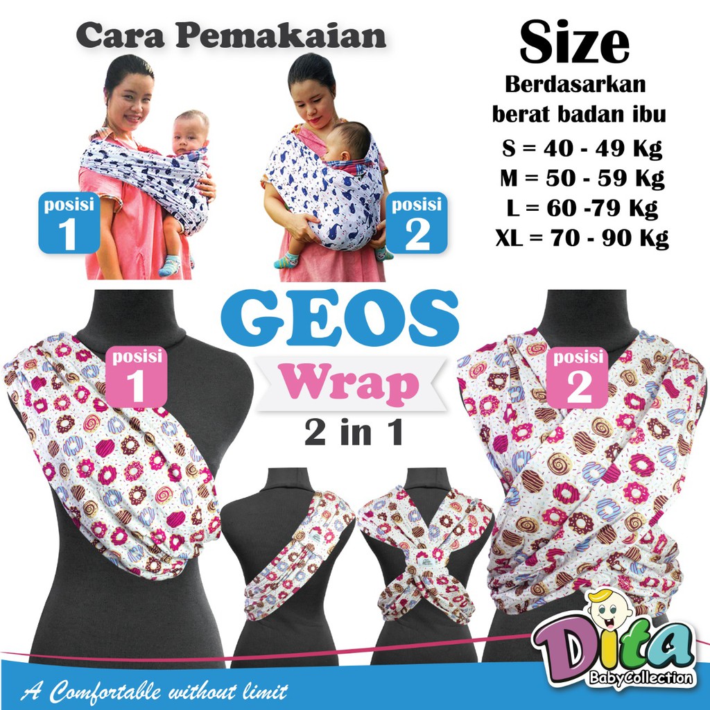 Bisa Tukar SIZE geos baby Wrab 2in1 geos murah, geos wrap 2in1 produsen GEOS WRAP 2in1 geos