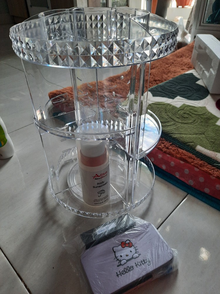 Acrilic Diamond Tempat Kosmetik 360 Derajat