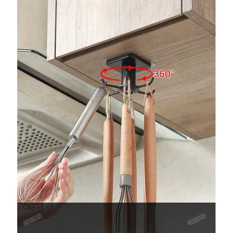 GREBON Gantungan Peralatan Dapur 6 Hook Hanger - E008