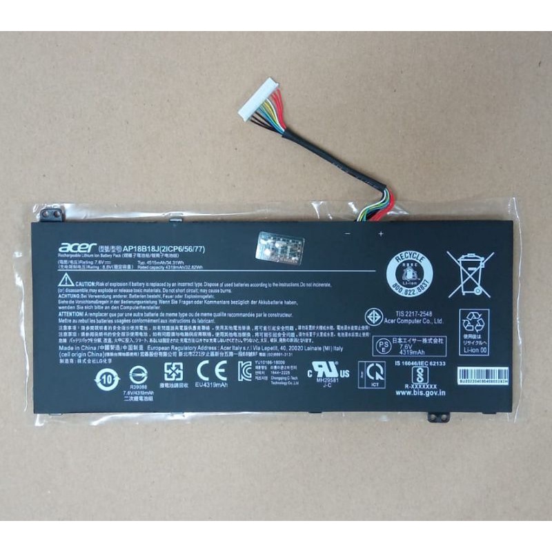 Baterai Battery ACER AP18B18J 2ICP6/55/77